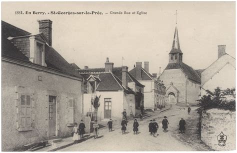 Saint Georges Sur La Pr E Grande Rue Et Glise Carte Postale