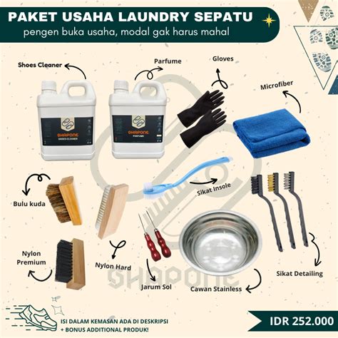 Jual Paket Usaha Laundry Sepatu Medium Basic Pembersih Cuci Sepatu