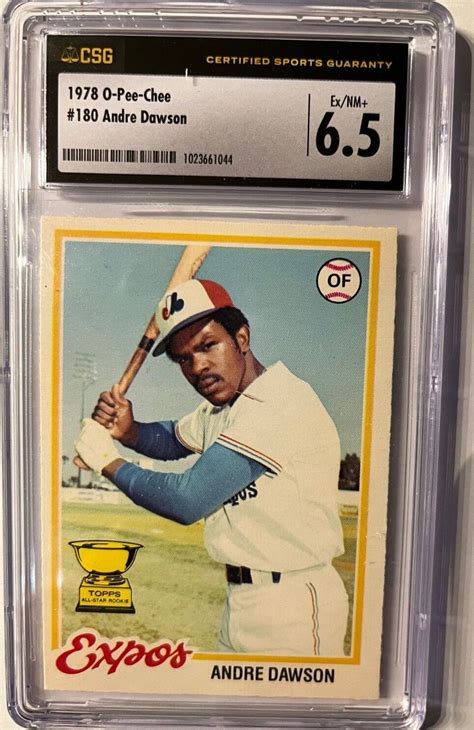 Opc Andre Dawson Hof Csg Ex Nm All Star Rookie