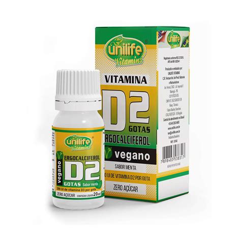 Vitamina D2 200UI Gota Ergocalciferol Gotas 20 Ml Unilife Unilife