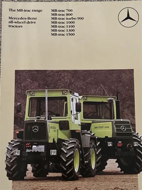 Mercedes Benz Mb Trac All Wheel Drive Range Sales Info Brochure