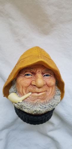 Vintage Old Salt Bossons Head Face Chalkware Wall Hung Hand