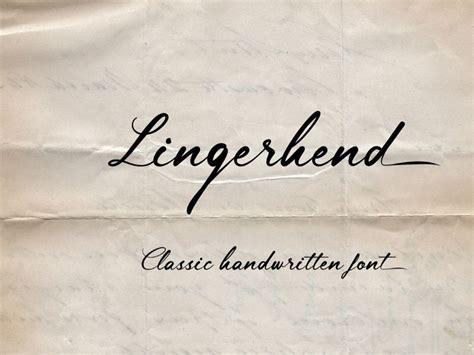 Lingerhend Classic Script Font | Free by lemonthe ~ EpicPxls