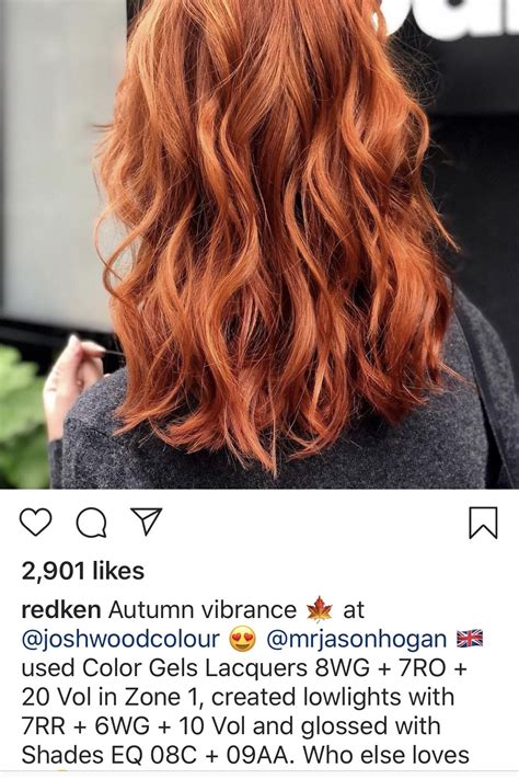 Pin On Copper Hair Color Formulas Redken Hair Color Red Hair Formulas