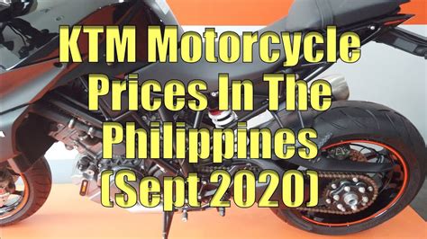 KTM Motorcycle Prices In The Philippines Sept 2020 YouTube