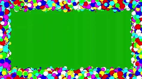 Colorful Cloud Shapes Frame Green Screen Stock Video Pond