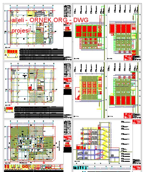 Proje Sitesi Aileli Autocad Projesi