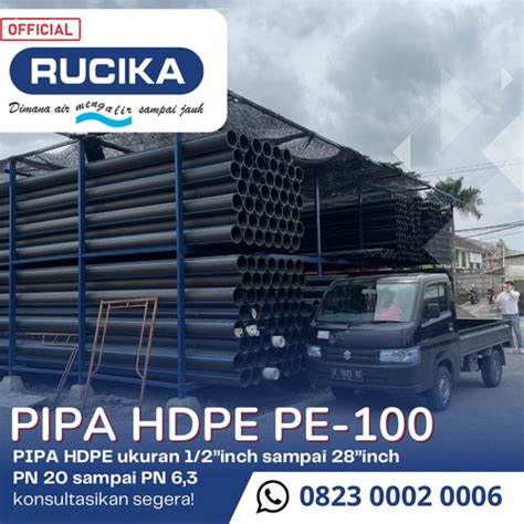 Jual Pipa Hdpe Rucika 18 Inch 450 Mm Pipa Rucika Hdpe 1 Inch 24