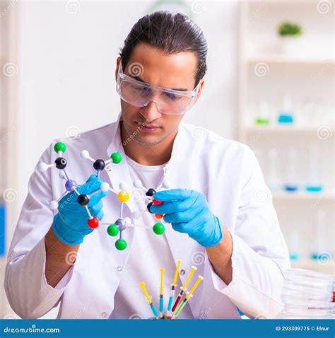 Young Male Nutrition Expert Testing Food Products in Lab Stock Image