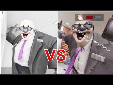 Playing As Boris In Ice Scream Outwitt Mod Vs Playing As Boris In Ice