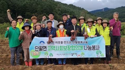 양평군 단월면지역사회보장협의체 취약계층을 위한 고구마 수확 메트로타임즈