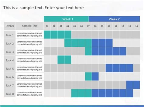 Free Gantt Chart 9 PowerPoint Template | SlideUpLift