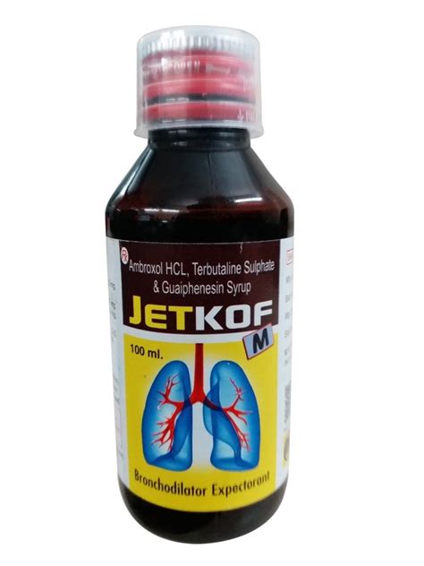 Jetkof M Ambroxol Guaifenesin Terbutaline Cough Syrup 100 Ml At Rs 75