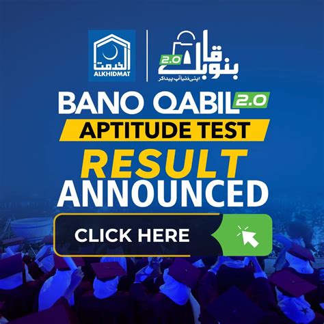 Bano Qabil 20 Result 2025 Alkhidmat