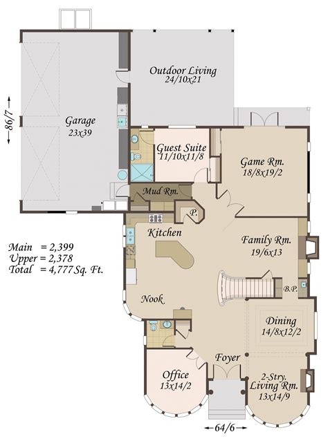 Luxurious House Plan | Two Story Luxurious Estate Home Design