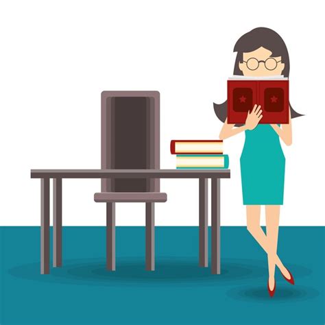 Premium Vector Woman Reading A Book