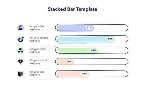 Simple Horizontal Stacked Bar Graph Template Stock Illustration ...