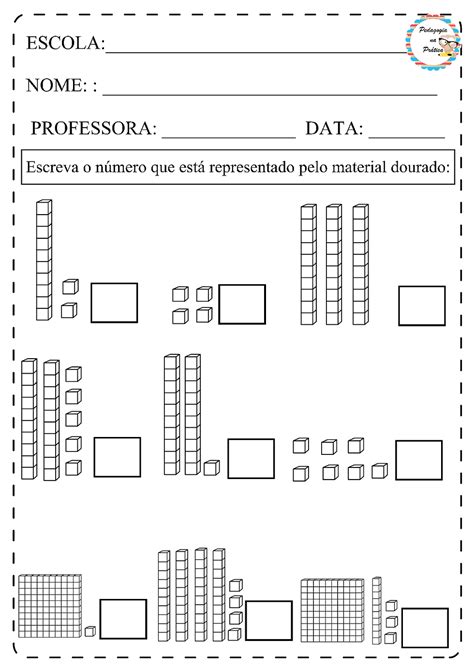 Atividades Com Material Dourado 4 Ano - Atividades com Material Dourado