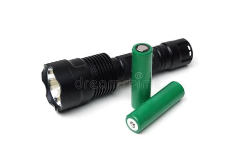 LED Torch with Lithium Battery Stock Image - Image of light, alkaline ...