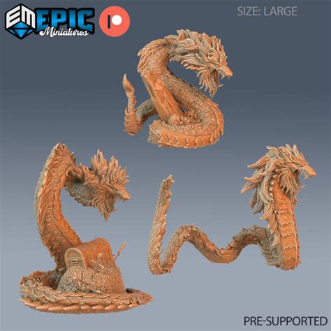 3D Printable Beast Snake Set / Draconic Basilisk / Sand Lizard ...