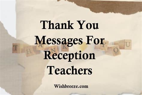 50 Thank You Messages Wishes And Captions For Reception Teachers