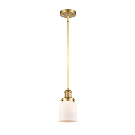 Innovations Bell Watt Light Satin Gold Shaded Mini Pendant Light