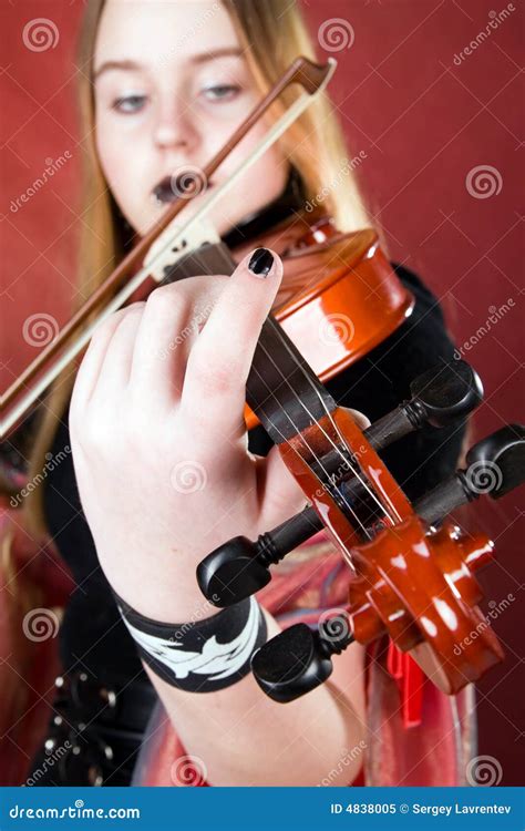 Punk Anime Girl Playing Violin