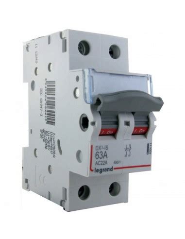 Interrupteur sectionneur dx³ is 2p 400v 63a 2 modules