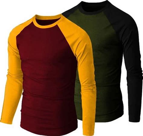 The Blazze Mens Raglan Full Sleeve T Shirts For Men Combo 05 At Rs