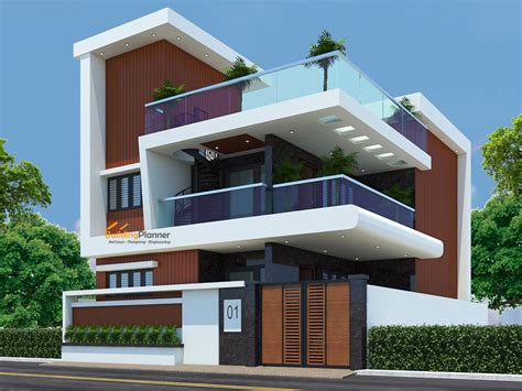 X East Facing Duplex House Elevation House Outer Design House