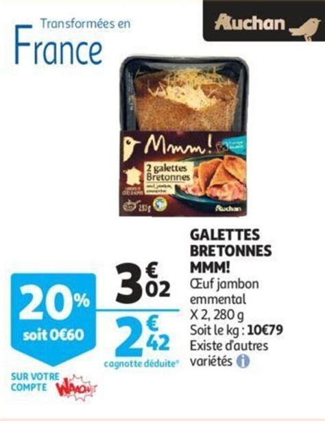 Promo Mmm Galettes Bretonnes Chez Auchan