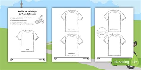 Coloriages Les Maillots Du Tour De France Twinkl