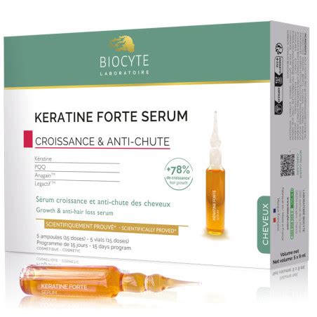 Keratine Forte Serum De Biocyte Contre La Chute Des Cheveux