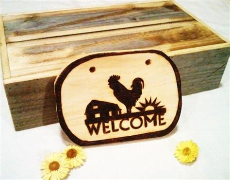 Country Style Welcome Wooden Sign Door Sign Yard Or By Theshedsign