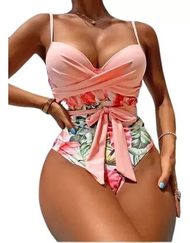 Traje De Ba O De Tanga Floral De Bikini Sexy Para Mujer Meses Sin Inter S