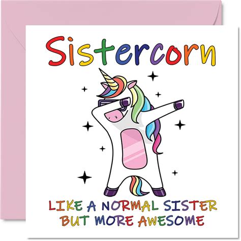 Cheeky Chops Cards Funny Birthday Card I Laugh Because You Are My Sister C183 5 X 7 Amazon