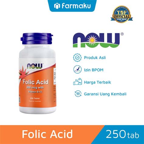 Jual Now Folic Acid Mcg Vitamin B Tablet Suplemen Asam Folat