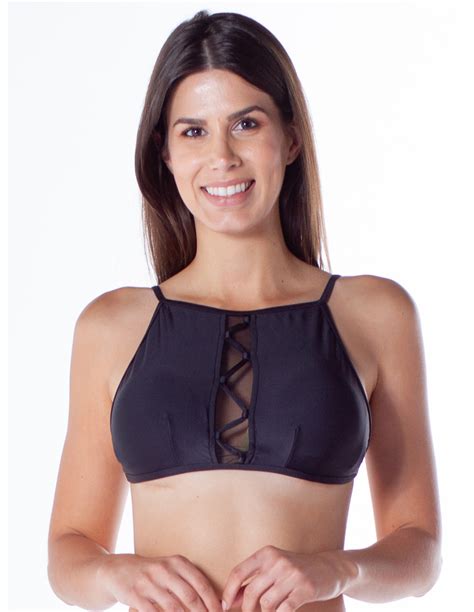 Black Bi Material Crop Top Top Hot Cropped Preto Brand Lua Morena