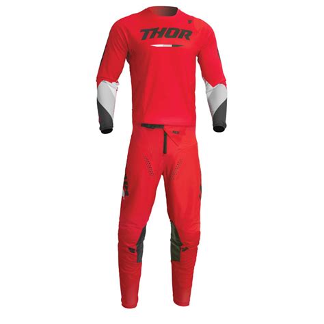 Thor Youth Pulse Tactic Offroad Motocross Jersey Pant Combo Red