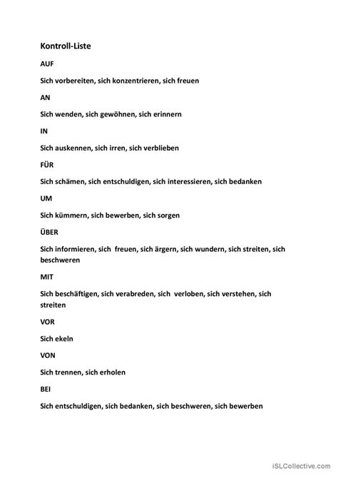 Bingo zu reflexiven Verben mi Deutsch DAF Arbeitsblätter pdf doc