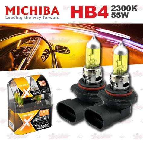 Hb Michiba W K Lemon Yellow Halogen Headlight Bulbs Lamps