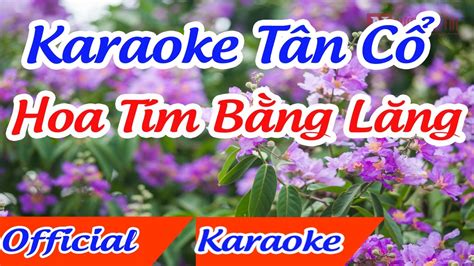 Hoa tím bằng lăng karaoke tân cổ song ca thanh tuấn thanh kim huệ YouTube