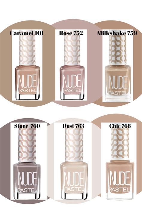 Pastel 6lı Oje Seti Nude 101 752 759 760 763 768 Nail Polish