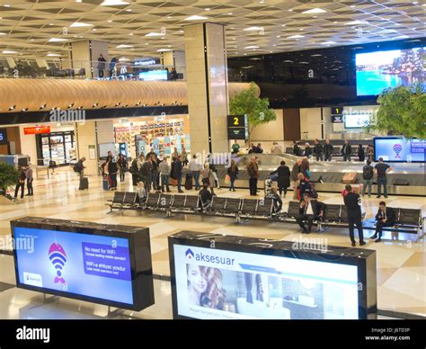 Heydar Aliyev International airport, Baku Azerbaijan, arrival hall ...