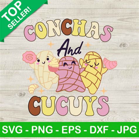 Funny Ghost Concha And Cuguys Svg Mexican Ghost Svg Spooky Conchas