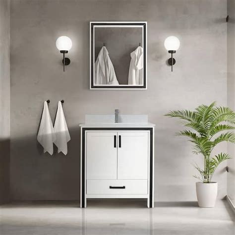 Lexora Ziva In W X In D White Double Bath Vanity Without Top