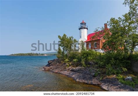 Eagle Harbor Lighthouse Upper Peninsula Michigan Stock Photo 2092481734