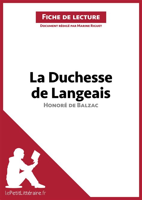 La Duchesse De Langeais D Honor De Balzac Fiche De Lecture Ebook By