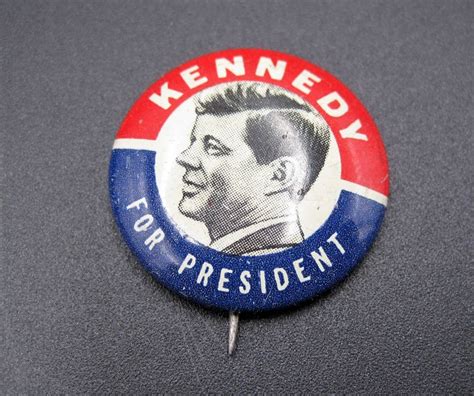 Vintage JFK Kennedy for President Button Pin Side Profile - Etsy