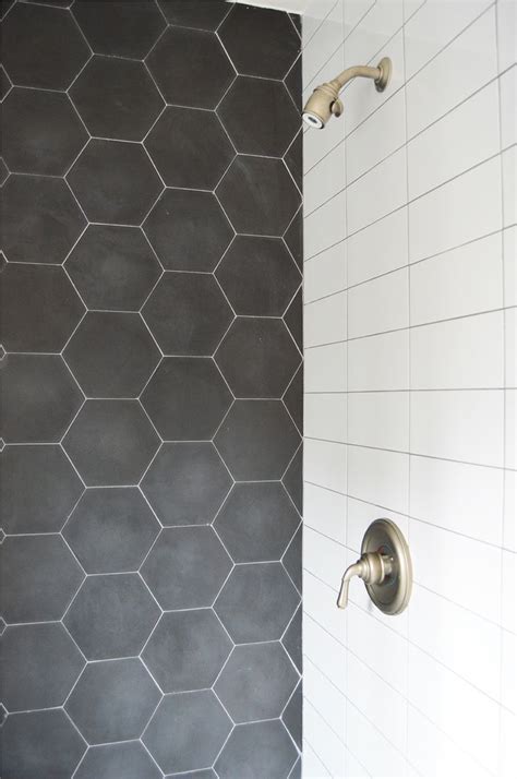 Black Hexagon Floor Tile Bathroom Ideas ~ Bathroom Brown Beige Tiles ...